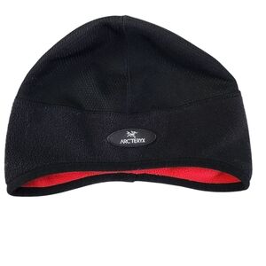 ARC’TERYX black fleece + mesh beanie unisex vintage 2000 one size
